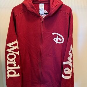 Walt Disney World Red Fleece Jacket - Size Medium